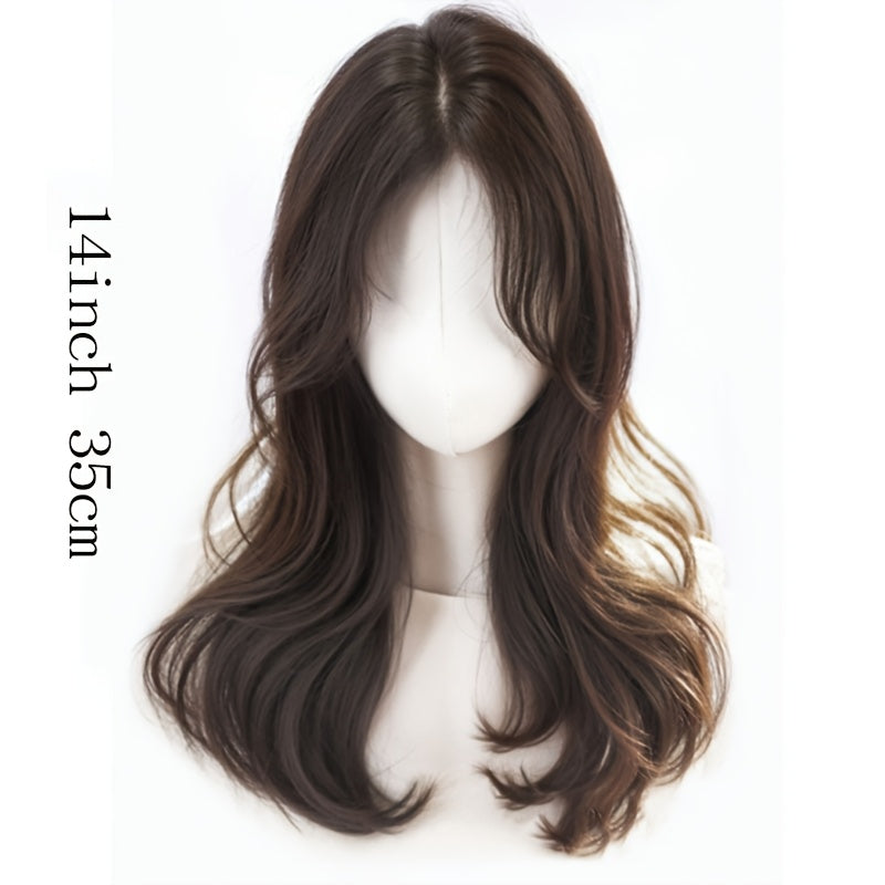 14-inch European And American Fashionable Women Do Not Need to Wear Hairnet Wigs. U-shaped Hand-woven Fluffy And Curly Hair Grows On The Top Of The Head. The Hair Grows Sparsely, with White Hair Covering The Entire Head, Hair Replacement