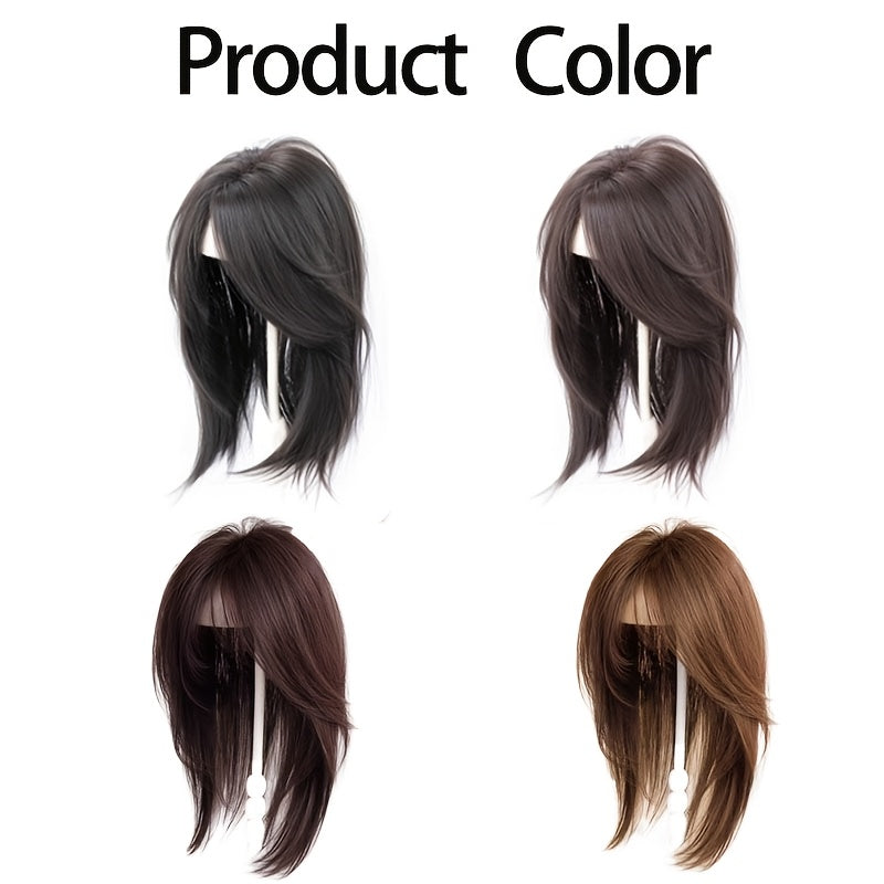 A 14-Inch Straight Hair Topper in Four Colors Designed to Hide Gray Hair, Featuring a Thin Hairpiece with a Straight Texture for Coverage