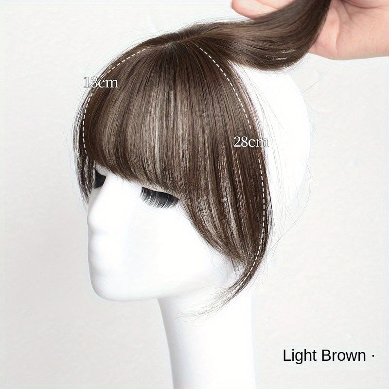 3D French Air Bangs Forehead Synthetic Hair Wig for Women, a Top Hairpiece to Conceal Gray Hair And Bald Spots