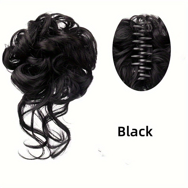 Women's Claw Clip Wig - Messy Wavy Hair, Fluffy Ponytail - High Temperature Fiber - Easy to Wear, Quick Styling - for Daily and Clothing Use, Lazy Style Hair Accessories, Costume Wig