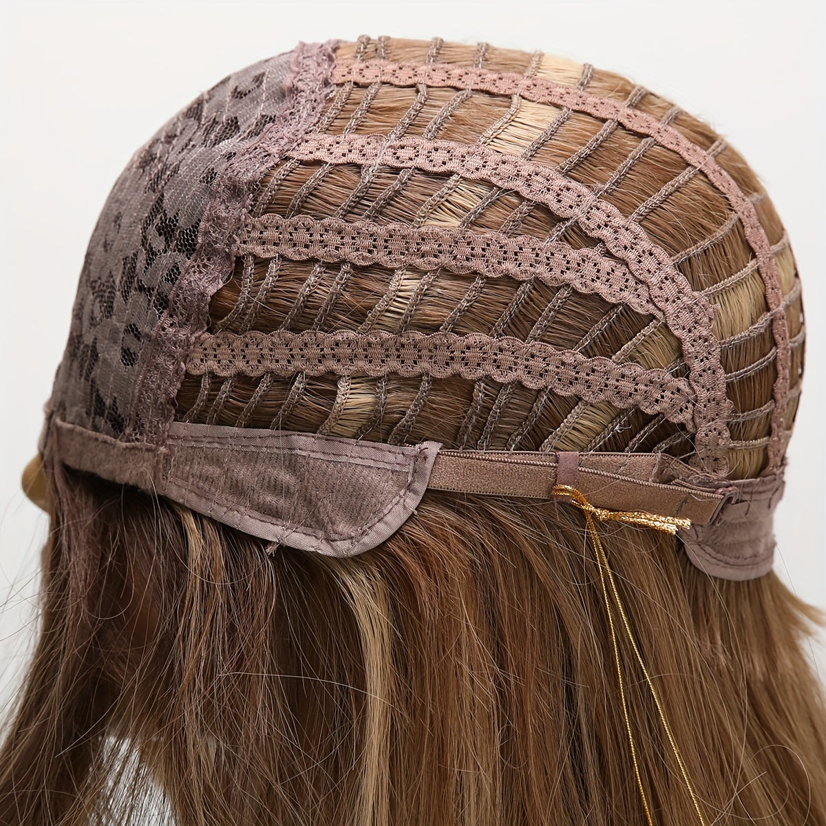 Smilco 30 Inch Women's Synthetic Wig - Long Brown Highlight Gradient Curly Wig, Center Heat-resistant Wig - Ideal Choice for Halloween Parties and Costume Role-playing