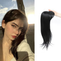 Women'S Hair Toppers for Thinning Hair, 18-Inch Clip-In Pieces with Middle Part Bangs, Straight Synthetic Wig Toppers