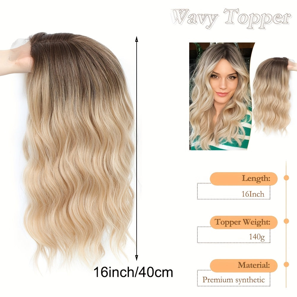 Hair Topper 16Inch Hair Toppers for Women with Thinning Hair 6.5'x6.5' Ladies Wiglets Toppers Hair Pieces for Women