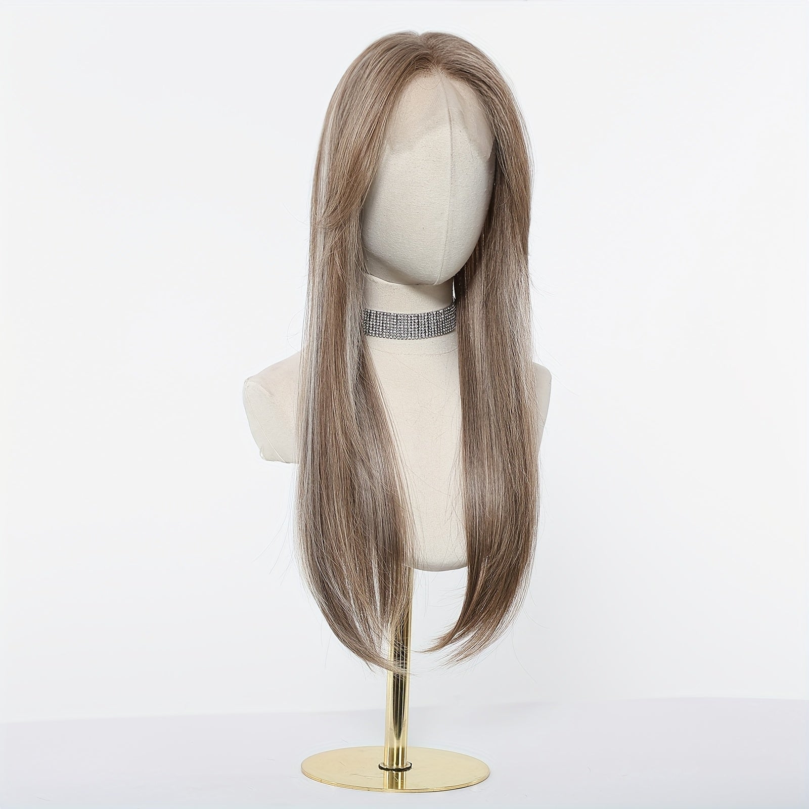 Luxury 6*6Inch Front Lace Hair Topper 100% High Quality Synthetic Lace Hair Topper for Woman Clip-In Hair Extensions Increase Hair Volume 24Inch Long Hair Versatile for Ladies Wear Firmly-with Adjustment Strap