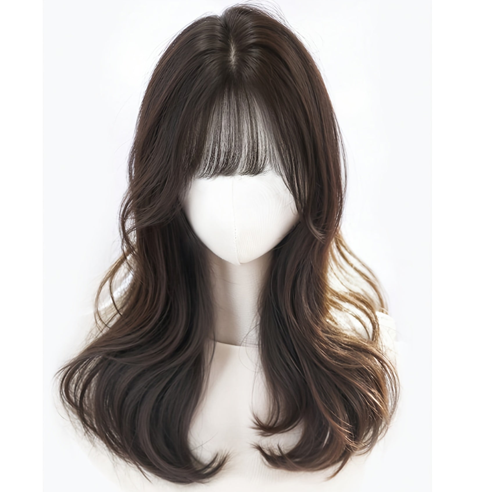18-inch European And American Fashionable Women Do Not Need to Wear Hairnet Wigs. U-shaped Hand-woven Fluffy And Curly Hair Grows On The Top Of The Head. The Hair Grows Sparsely, with White Hair Covering The Entire Head