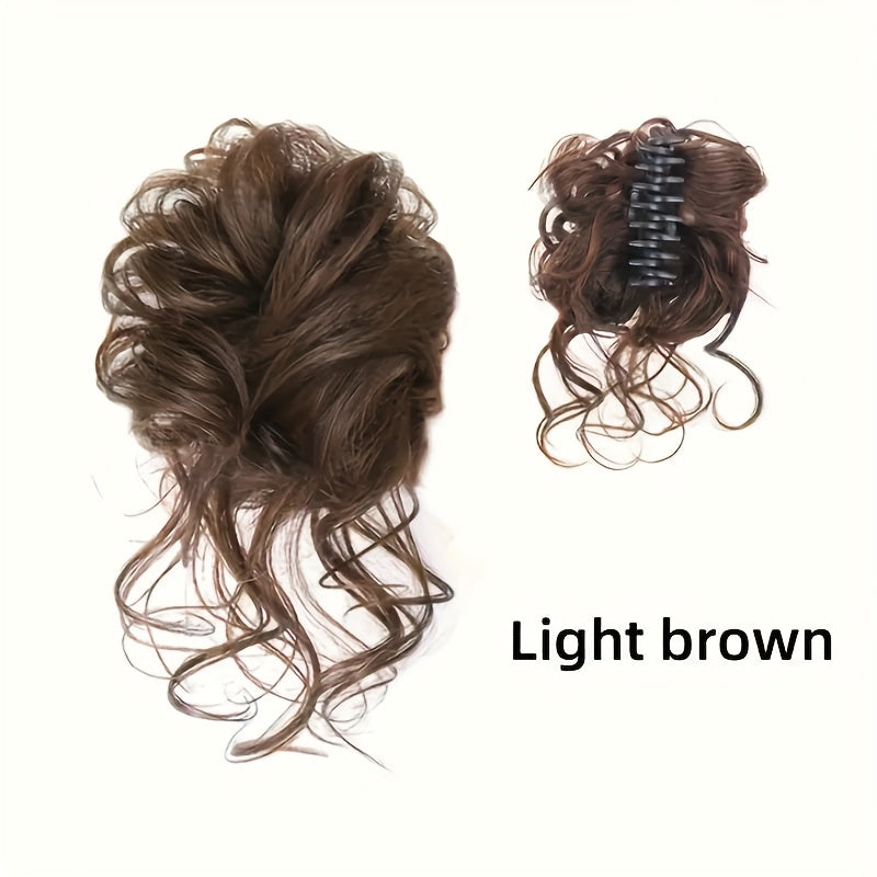 Women's Claw Clip Wig - Messy Wavy Hair, Fluffy Ponytail - High Temperature Fiber - Easy to Wear, Quick Styling - for Daily and Clothing Use, Lazy Style Hair Accessories, Costume Wig