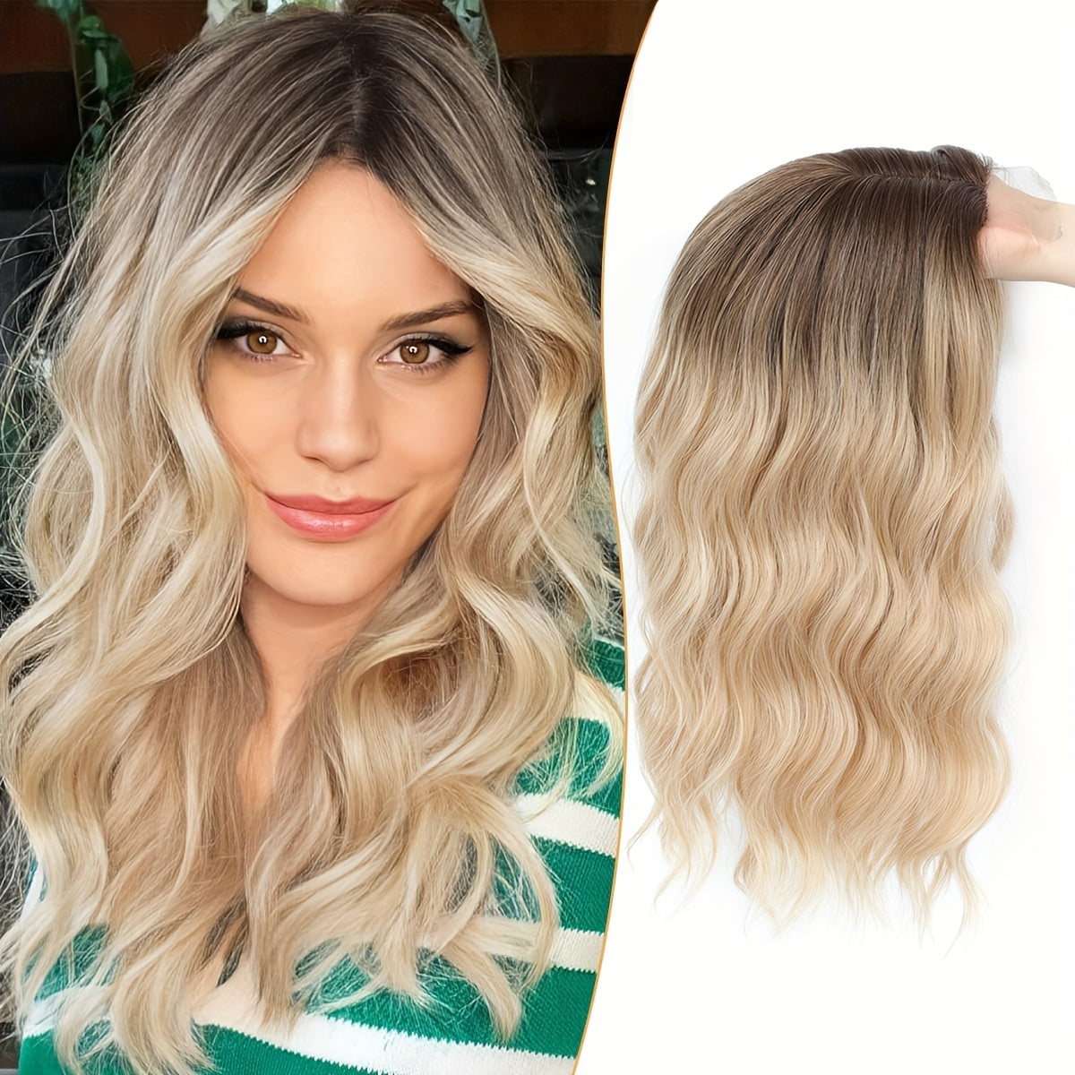 Hair Topper 16Inch Hair Toppers for Women with Thinning Hair 6.5'x6.5' Ladies Wiglets Toppers Hair Pieces for Women