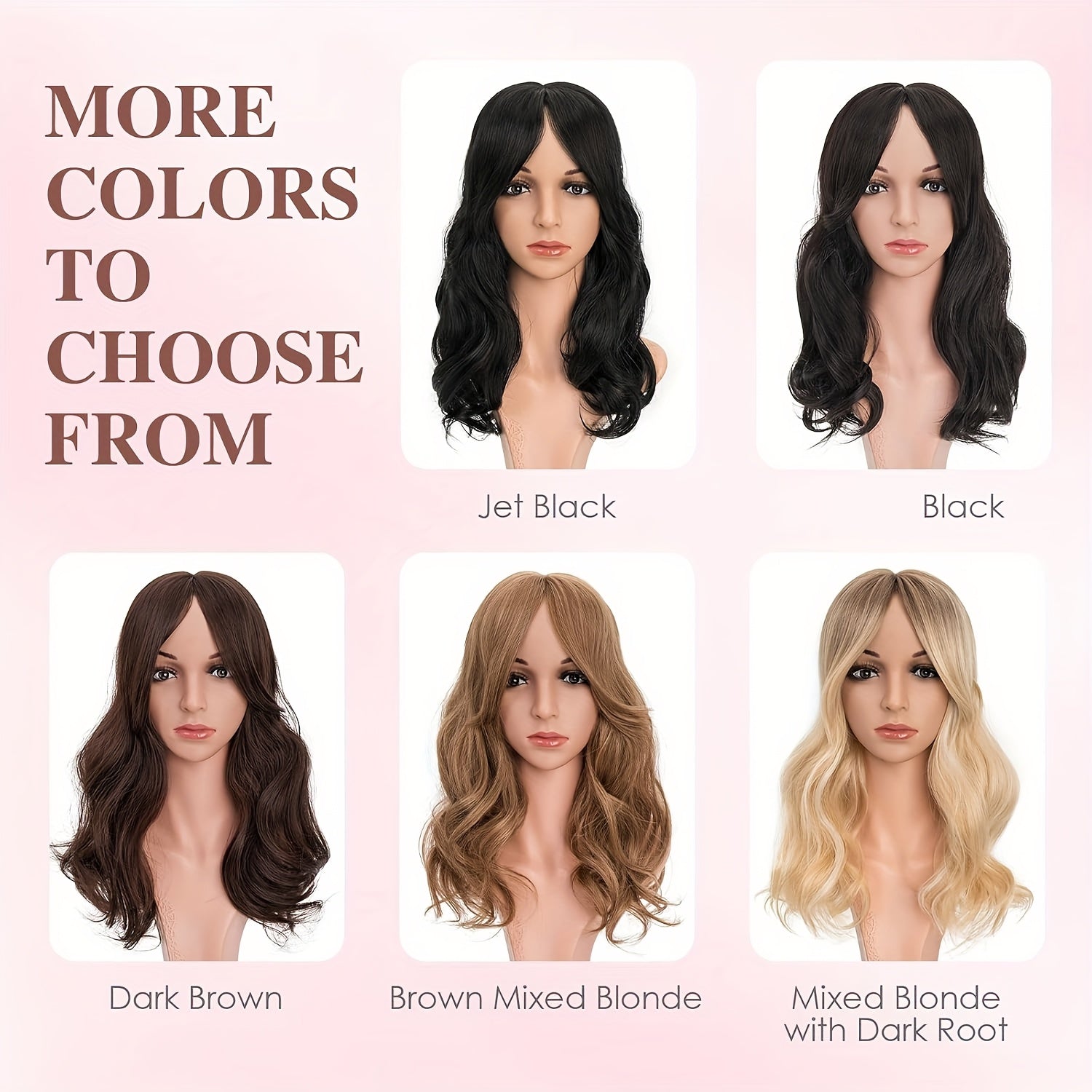 18-Inch Hair Toppers Designed for Women Featuring Fringe Bangs, Long Wavy Curls, And Clips for Easy Attachment, Perfect for Adding Volume to Thin Hair with Synthetic Highlights