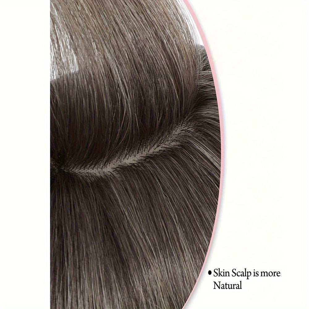 18-Inch Hair Toppers Designed for Women Experiencing Hair Thinning, Featuring a Large 6.5X6.5 Inch Coverage. These Synthetic Hair Toppers Come in Ombre Blonde And Are Perfect for Adding Volume to Thin Hair