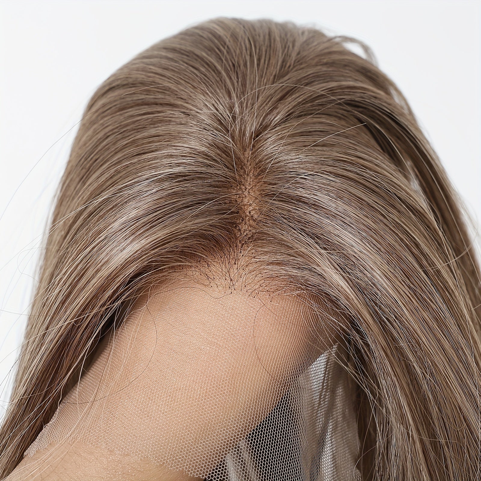 Luxury 6*6Inch Front Lace Hair Topper 100% High Quality Synthetic Lace Hair Topper for Woman Clip-In Hair Extensions Increase Hair Volume 24Inch Long Hair Versatile for Ladies Wear Firmly-with Adjustment Strap