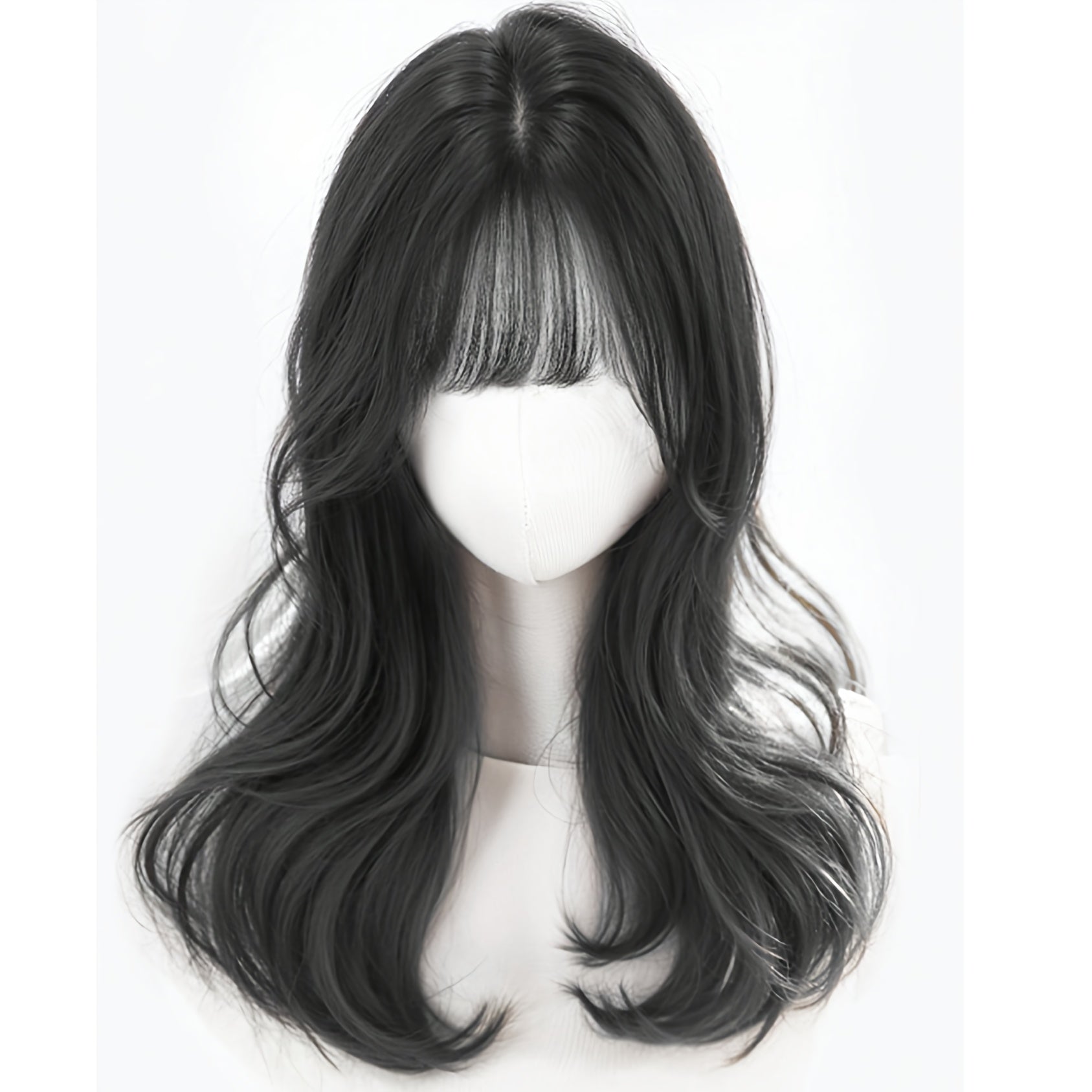 18-inch European And American Fashionable Women Do Not Need to Wear Hairnet Wigs. U-shaped Hand-woven Fluffy And Curly Hair Grows On The Top Of The Head. The Hair Grows Sparsely, with White Hair Covering The Entire Head