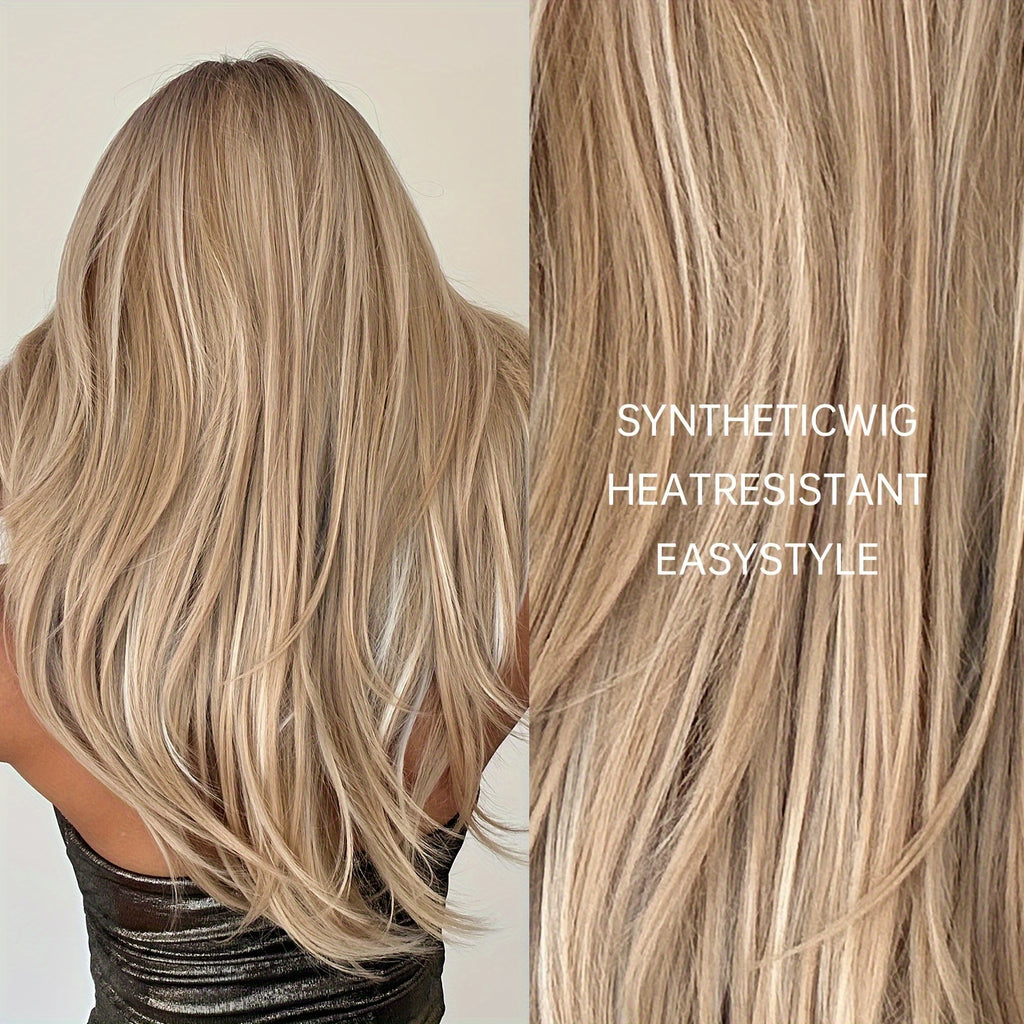 24-Inch Curly Champagne Blonde Wigs Made from Synthetic Materials, Ideal for Women'S Hairstyles in 2024, Perfect for Everyday Wear Or Cosplay