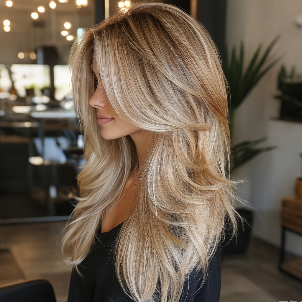 24-Inch Curly Champagne Blonde Wigs Made from Synthetic Materials, Ideal for Women'S Hairstyles in 2024, Perfect for Everyday Wear Or Cosplay